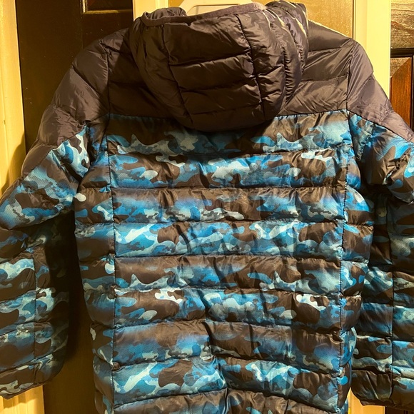Boy’s Large Puffer Coat Blue 14/ 16 Insulated Hoodie Jacket Zero Exposure - Picture 4 of 5